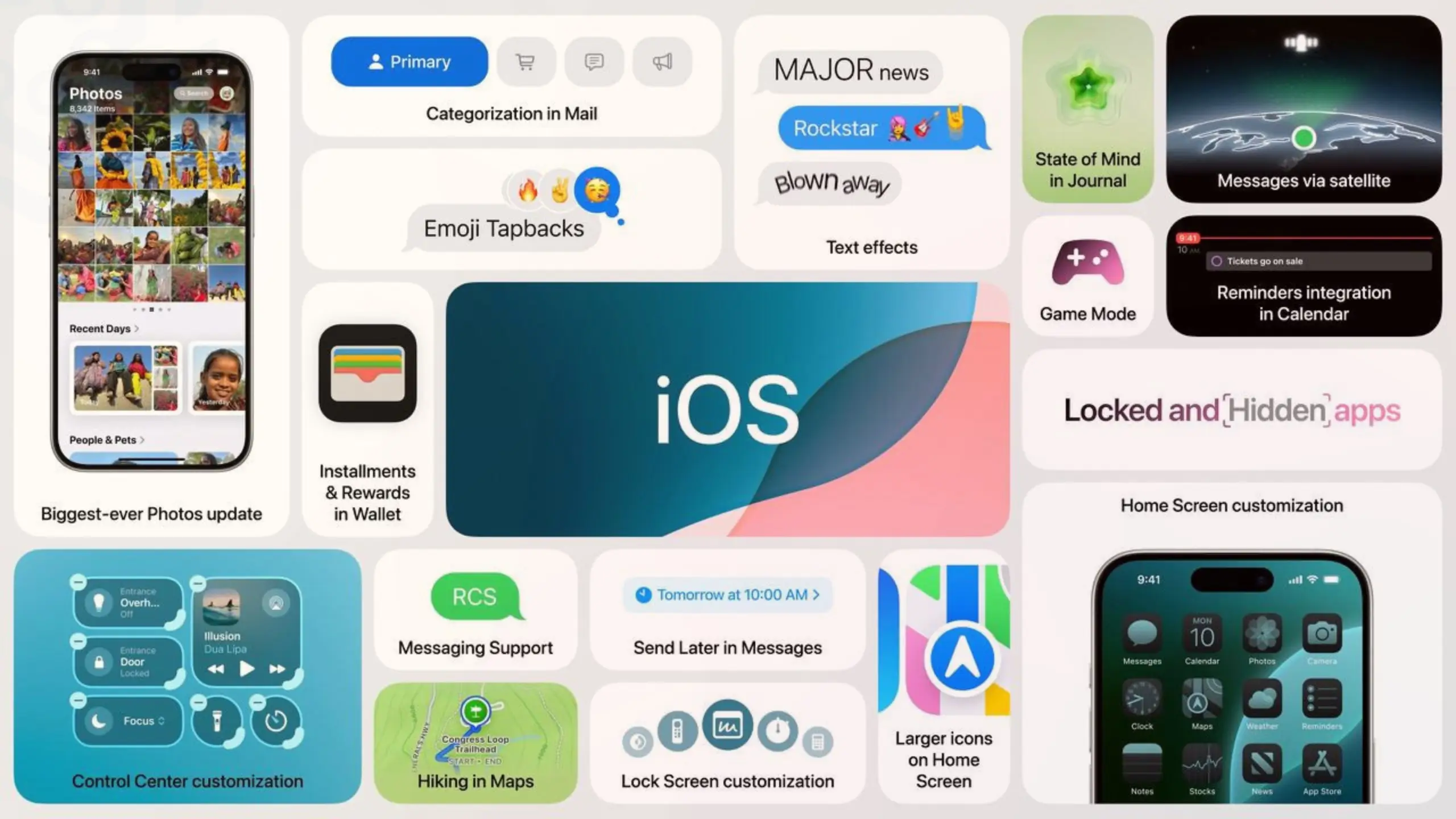 iOS 18 all features