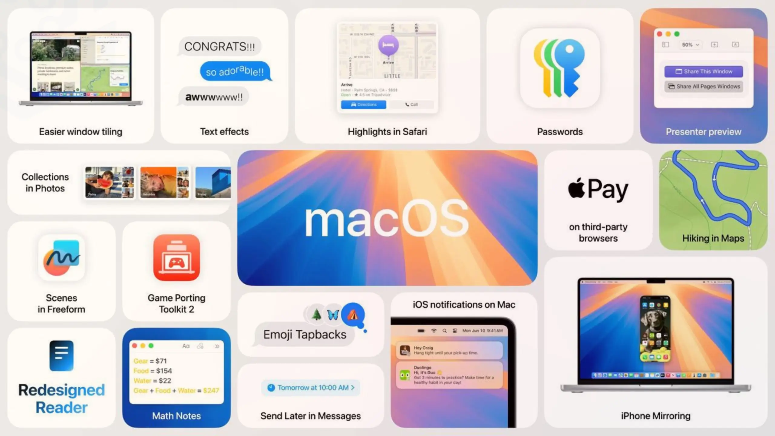 macOS 15 all features
