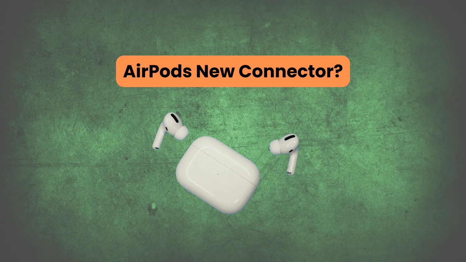 Apple AirPods pro on the green background