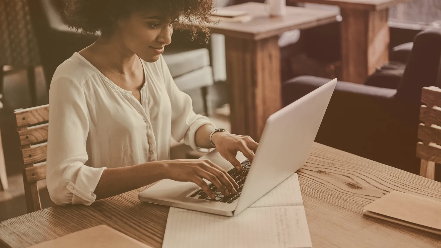 Girl developer with laptop