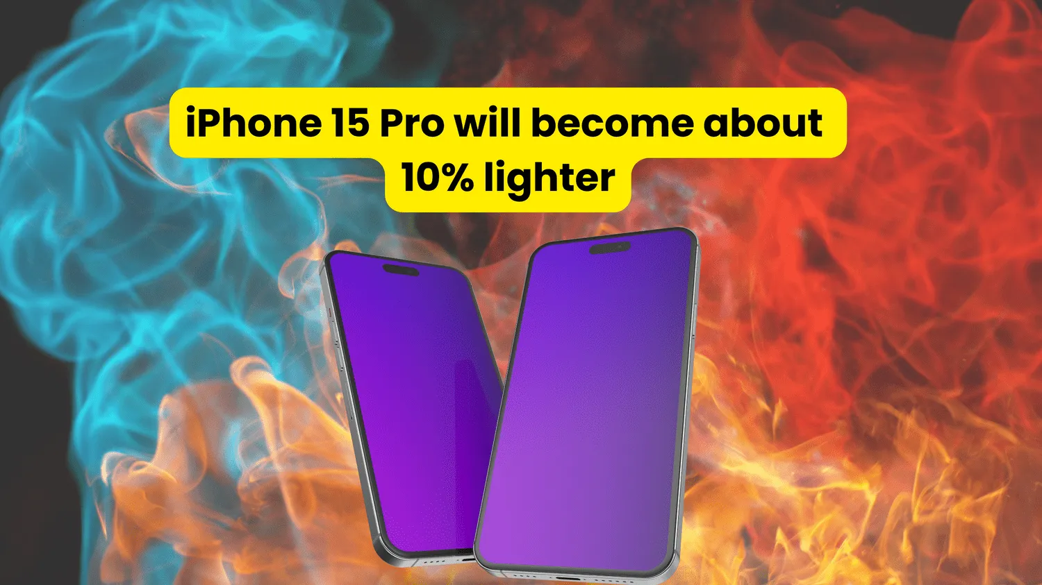 two phones on a burning background