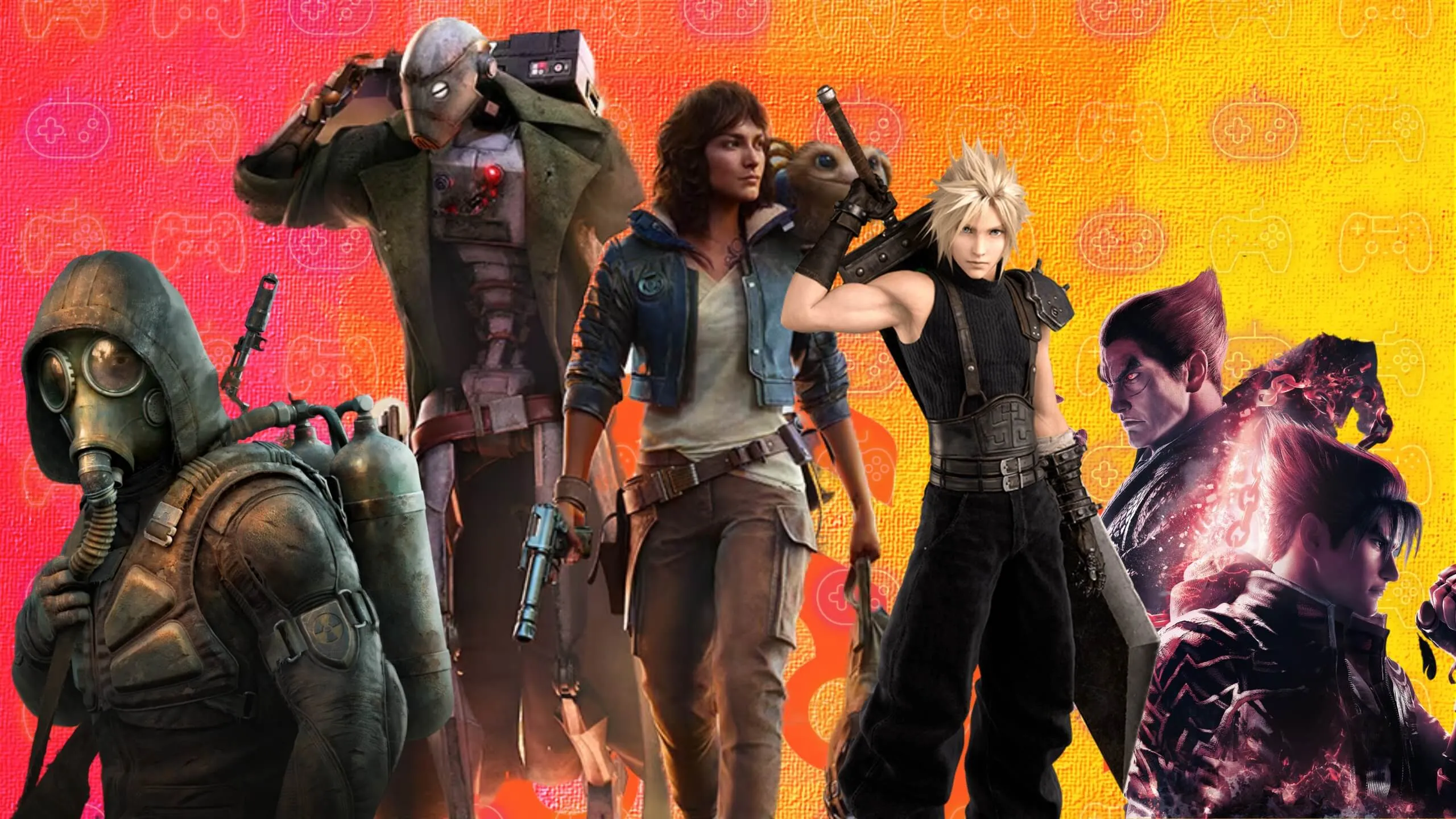 Cloud Strife, Kazuya Mishima, Jin Kazama, Stalker, Kay with Nix