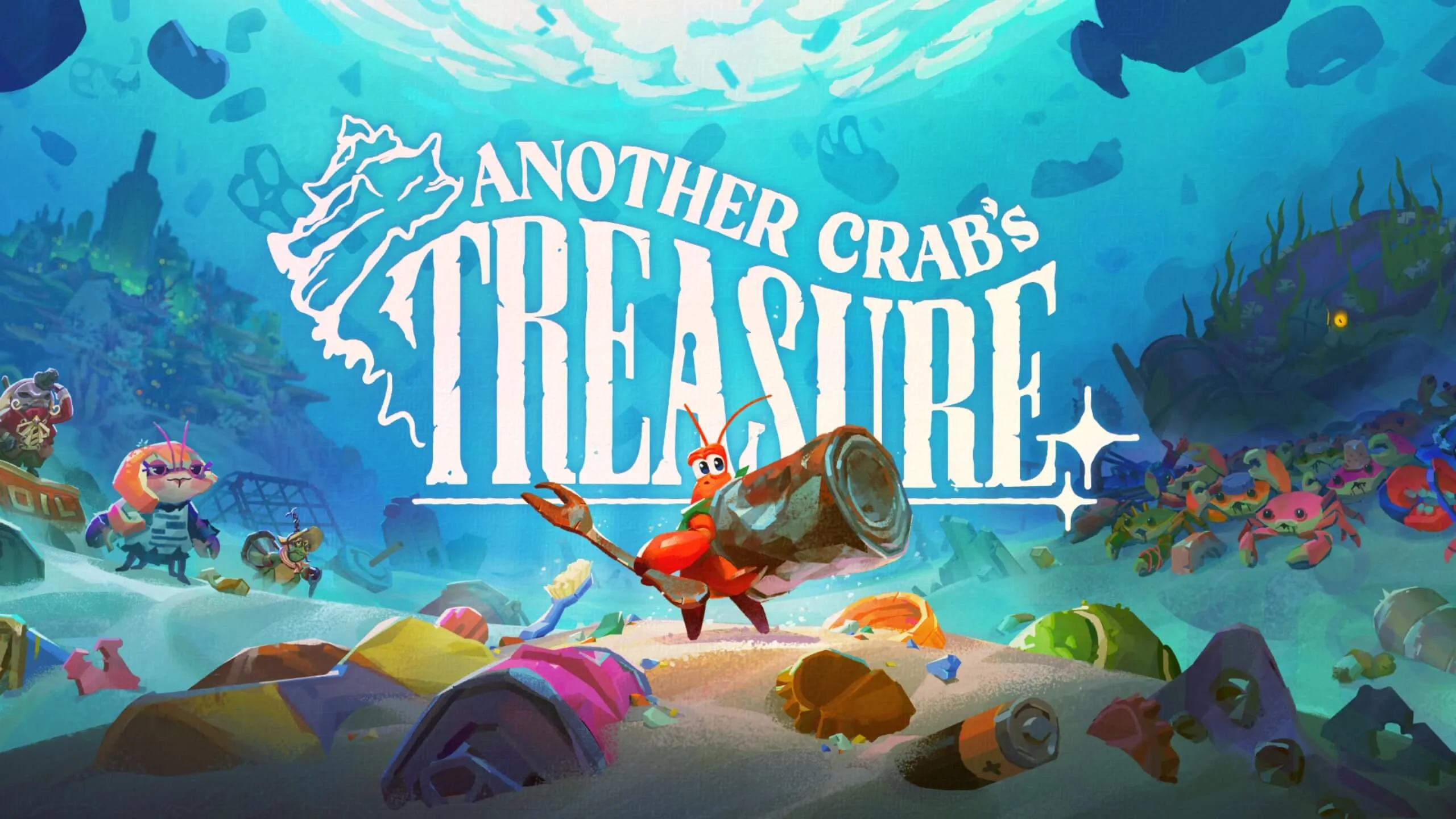 Crab on the bottom of the ocean in game key art