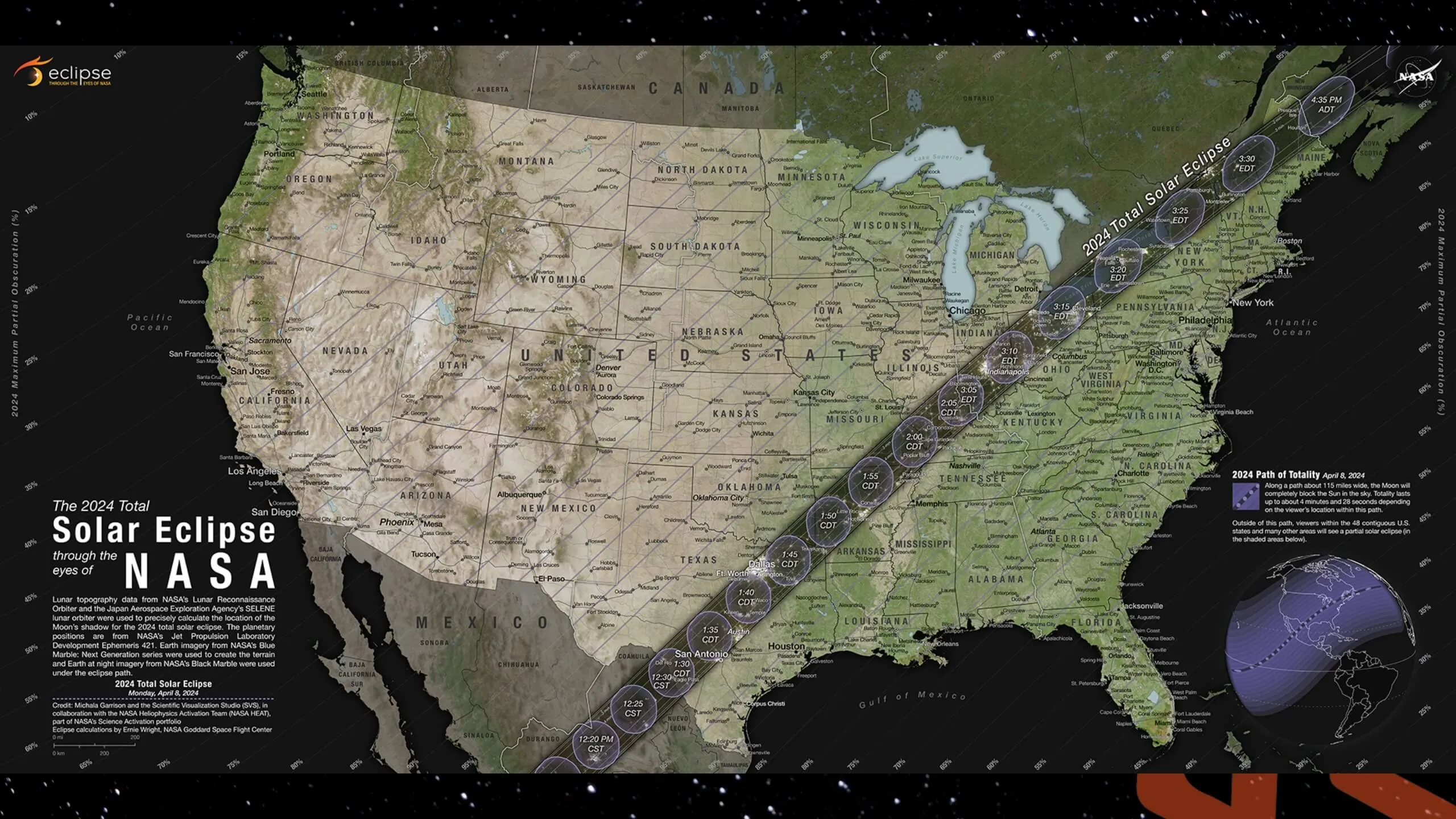 Solar Eclipse 2024 North America Map