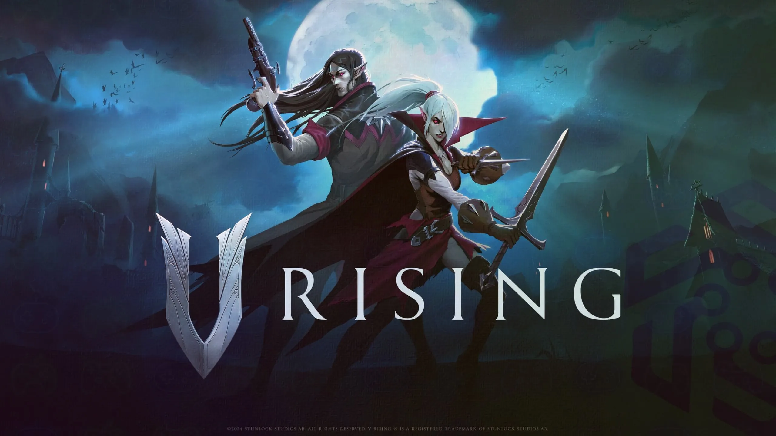V rising game main image with characters