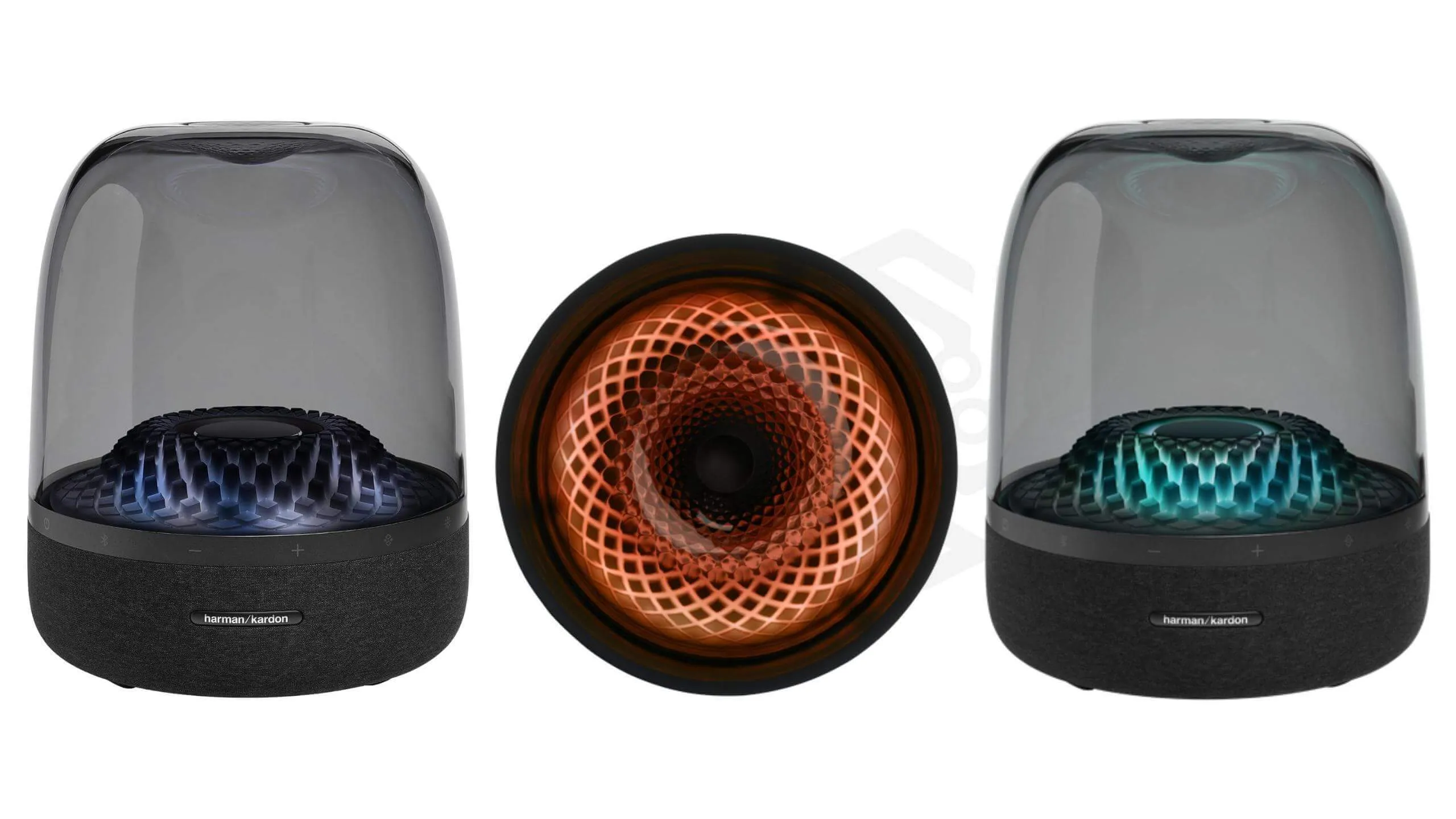 Harman Kardon Aura Studio 4 in 3 colors RGB examples