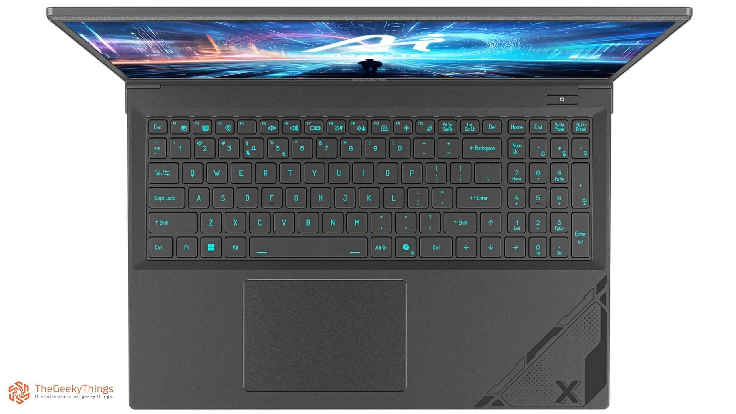 GIGABYTE G6X 9KG 2024 keyboard view