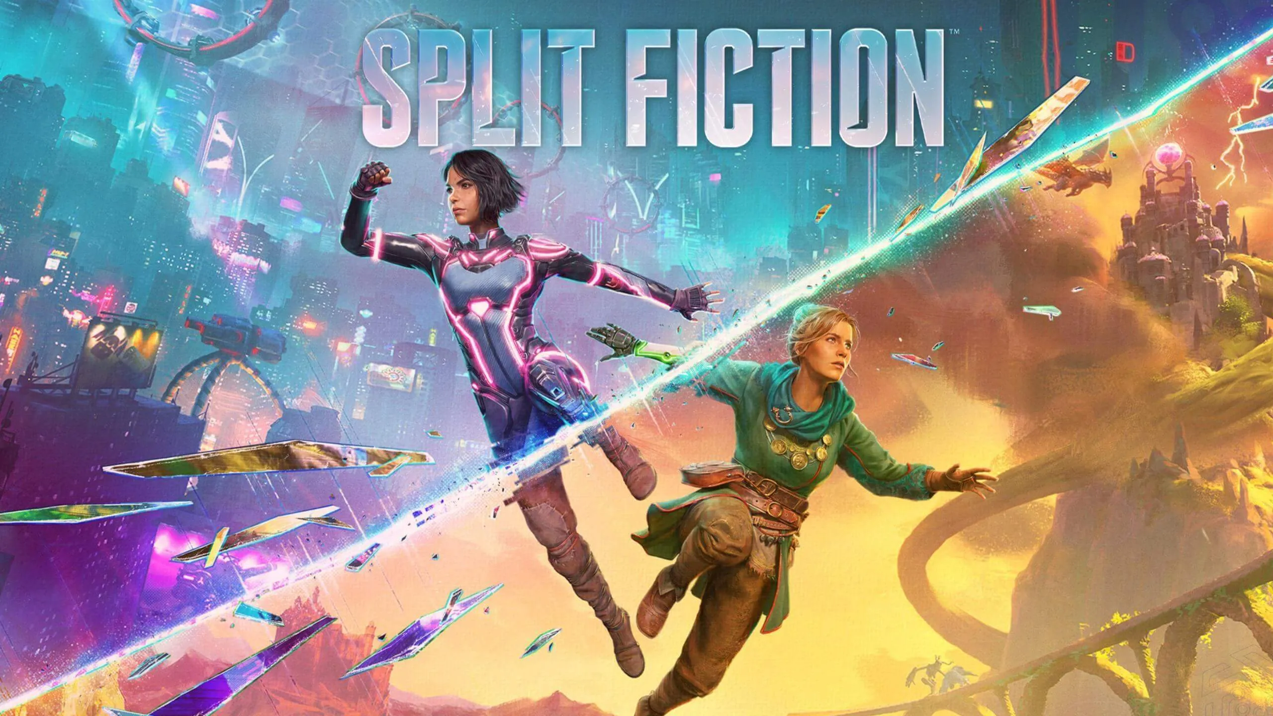 Split Fiction key art with logo