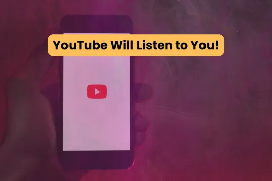 Phone with launched YouTube in the hand