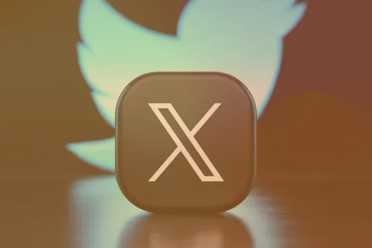 X logo with Twitter logo behind 1