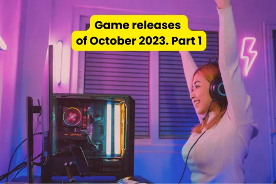 Exciting Girl Gamer in Headphones