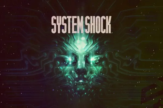 Face from System Shock on darks schemes bg