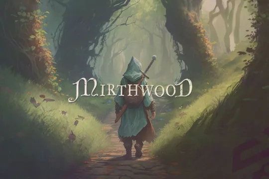 Mirthwood game teaser with logo