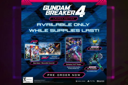 Gundam Breaker 4 launch edition details as keyart