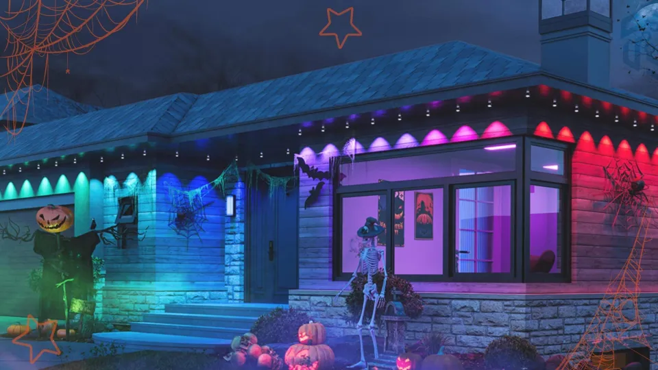 House with Halloween decoration