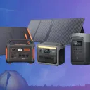 Portable Power Stations on the dark blue camp background