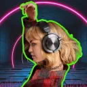 Blonde hair girl in Dyson OnTrac™ Headphones