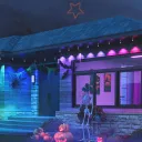 House with Halloween decoration