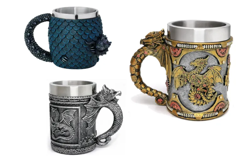 alikiki Medieval Large Dragon Mug - GOT Dragon D&D image