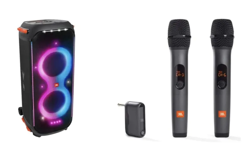 JBL PartyBox 710 with microphones image