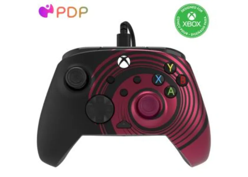 PDP Gaming REMATCH Ruby Swirl Controller