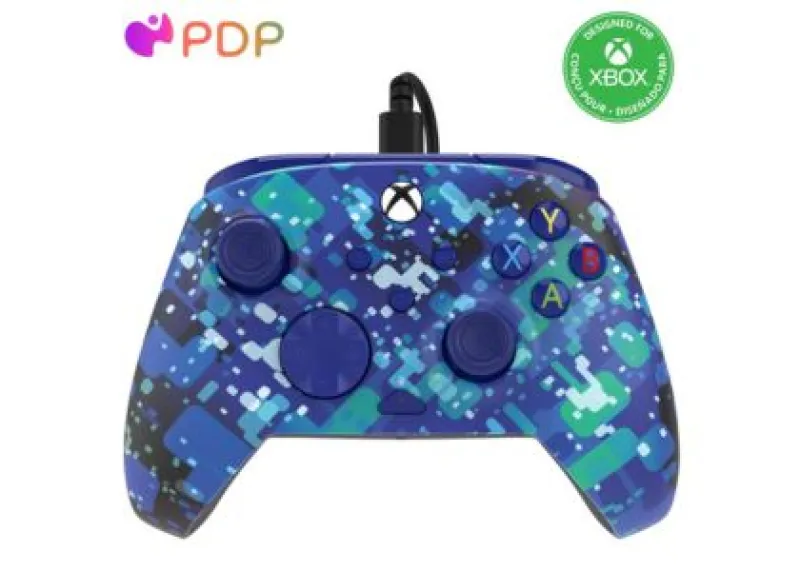 PDP Gaming REMATCH Glitch Blue Controller