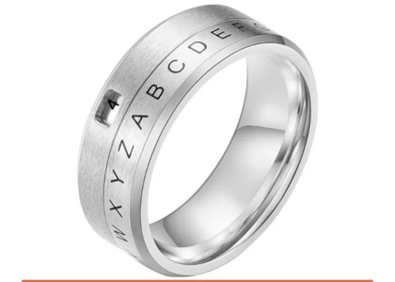 JAJAFOOK Alphabet Number Spinner Ring