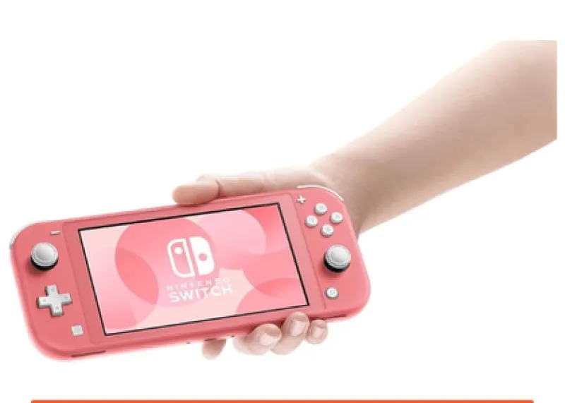 Nintendo Switch Lite - Coral in hand