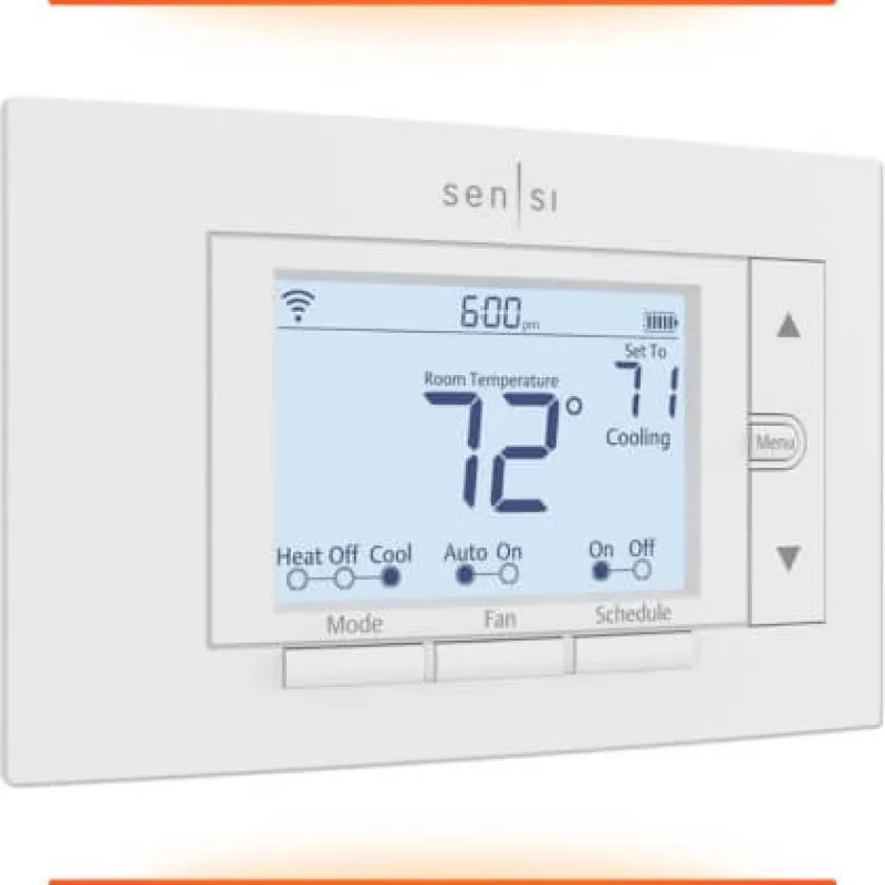 Clear white style photo with Sensi thermostat