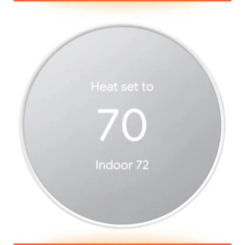 Product card with Google Nest Thermostat Snow