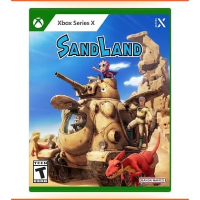 Green box with game Sand Land Xbox