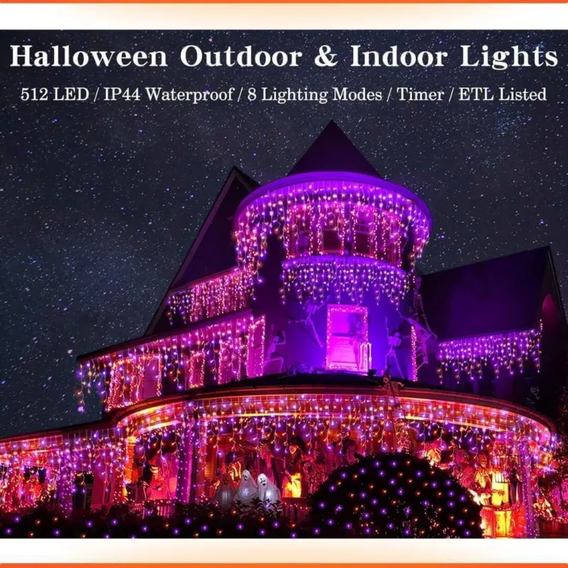 YiYLunneo Halloween Icicle Lights Outdoor product card